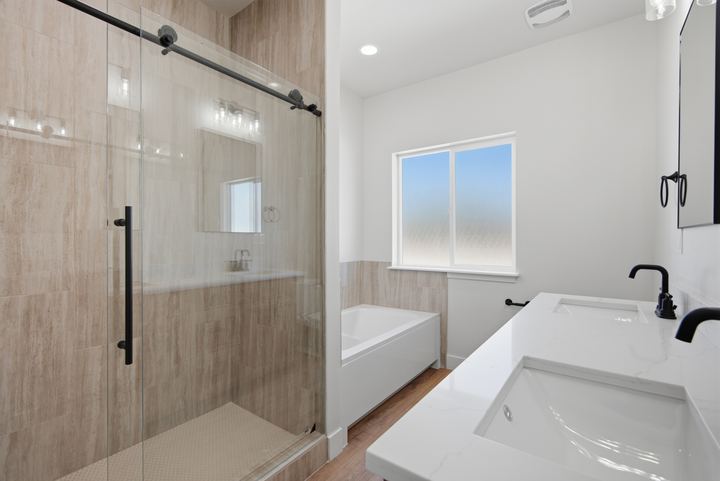 Primary walk-in shower
