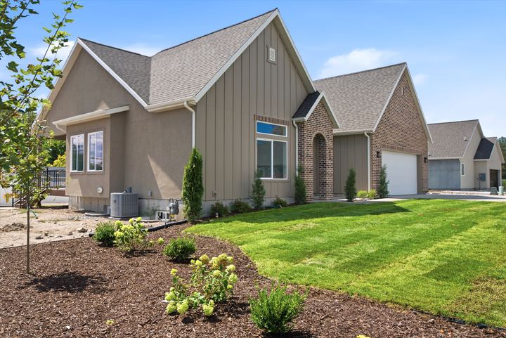 Corner view with new landscaping