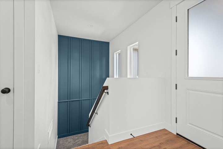Paneled stair wall