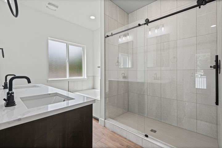 Primary bath with walk-in shower